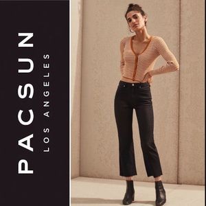 PacSun Eight Ball High Rise Kick Flare Black Jean